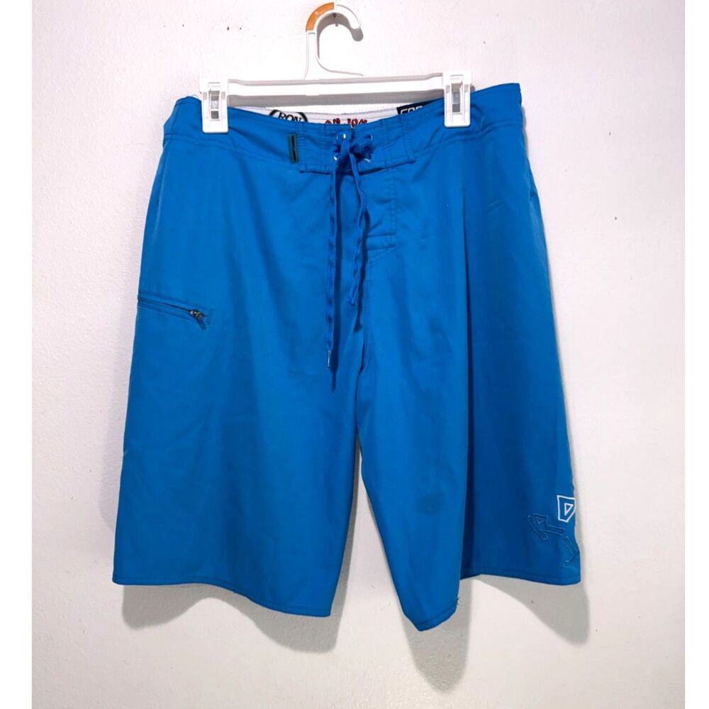 Ron Jon beach board shorts swimwear surf shop summer casual blue men S